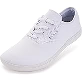 WHITIN Women's Wide Canvas Minimalist Barefoot Shoes | Zero Drop Sole | Casual Sneaker