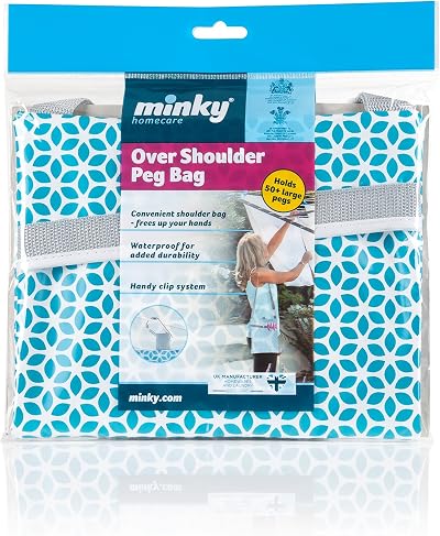 Minky Over Shoulder Peg Bag - Convenient Outdoor Laundry Peg Holder