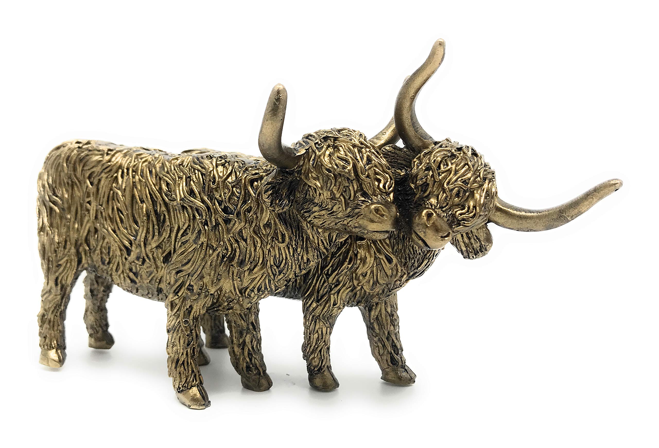 Bronze Highland Coo Pair Ornament