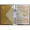 Portico Designs Blank Notecard Set Folklore Laser Cut Boxed Notecards Stationary Set, 10-Count, Hare