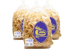 Maestri Pastai, Gourmet Calamari Italian Pasta (Italian Calamarata Pasta) (Pack of 3), Special "Series 42", Premium Quality Imported from Mercato San Severino, Italy, 17.66 oz (1.1 lbs) (each)