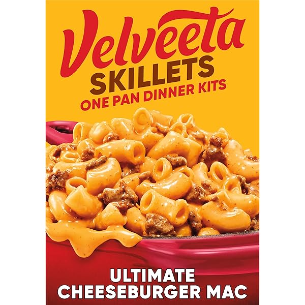 VELVEETA SKILLETS ULTIMATE CHEESEBURGER MAC ONE PAN DINNER...