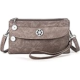 Angel Kiss Crossbody Bags Small Purses for Women Vegan Leather Cell Phone Wallet Purse with Wristlet Strap