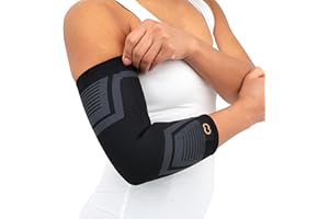 Copper Compression PowerKnit Elbow Sleeve - Seamless Elbow Brace for Men & Women - Pain Relief for Tendonitis, Tennis Elbow, Golfers, Weight Lifting - Fits Right or Left - 1 Sleeve - S/M
