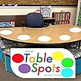 Table Spots 10 Pack White Dry Erase Tabletop Circles for Classroom | Removable Stickers | Premium PET Vinyl - No Staining, No Shadowing! Wall, Decals, Board
