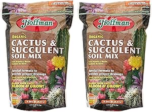 Hoffman 10404 Organic Cactus and Succulent Soil Mix, 4 Quarts (2-Pack)