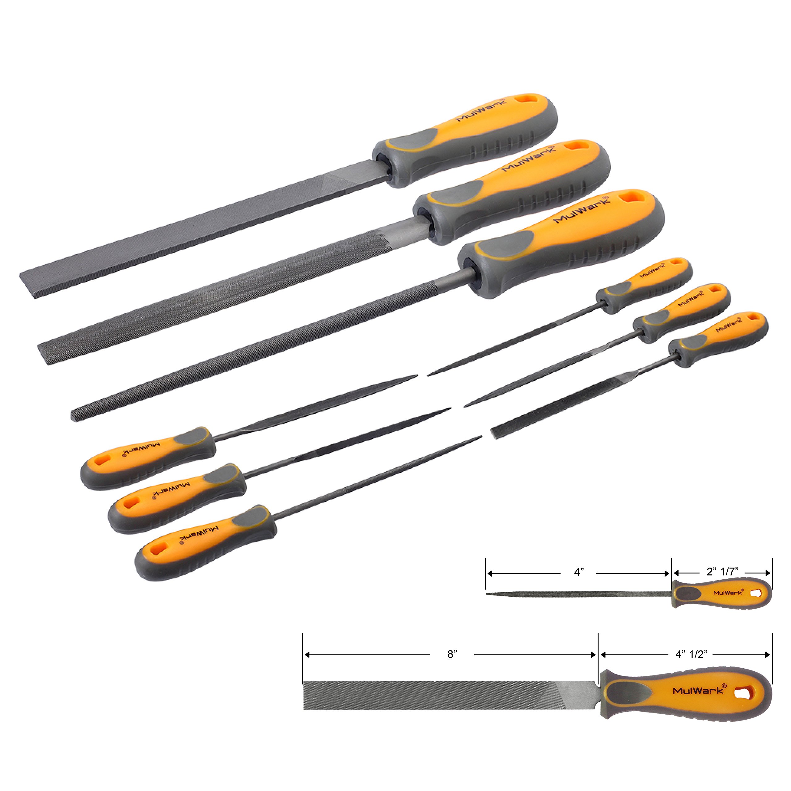 MulWark 9pcs Premium Grade Tempered High Carbon Steel Carpenter File