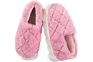 koppu Kids Boys Girls Slippers Warm Soft Winter House Indoor Shoes For Toddler Little Big Kids Non Slip Lightweight Bedroom Slippers with Thick Sole