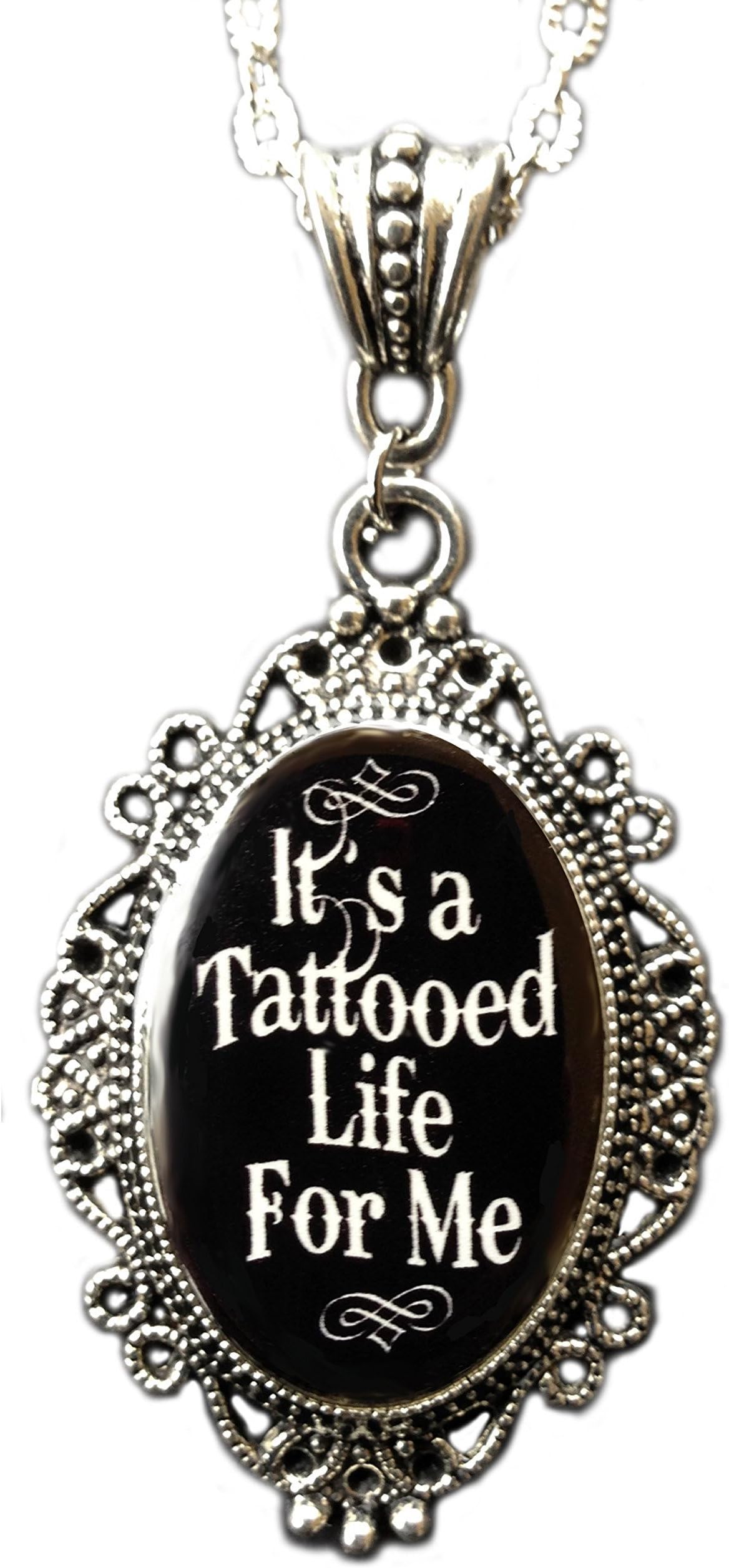 Alkemie Tattoo Life Cameo Pendant Necklace