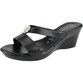 ITALIAN Shoemakers Besy Women's Wedge Moderate Height Band Sandal
