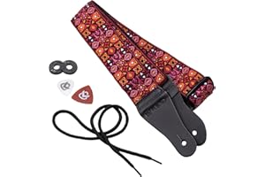 KLIQ Vintage Woven Guitar Strap for Acoustic and Electric Guitars