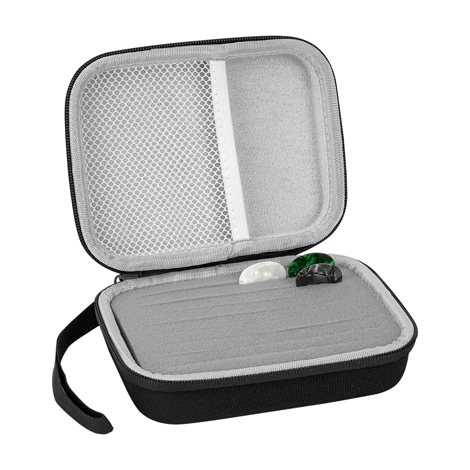 Musiin Guitar Pick Holder Case for Fender, Dunlop, D'Addario - All Size Picks Storage Pouch Box-Bag (Black)