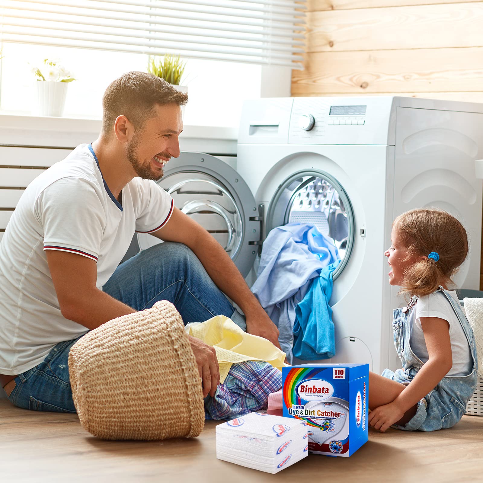 Color Grasper for Laundry 110 Count, Fragrance Free Dye Catcher Essential for Home Use, Dye Guard Grabber Sheets for Laundry in-Wash Sheets