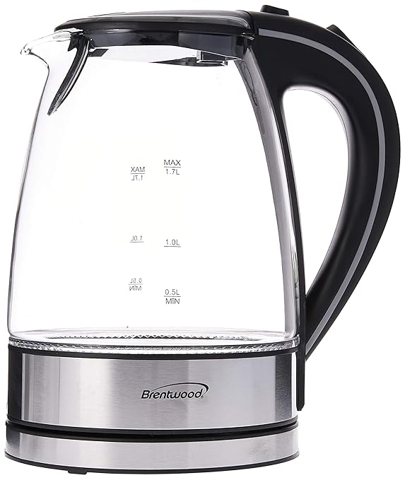 BRENTWOOD KT1900BK Tempered Glass Electric Kettle, 1.7 Liter Review