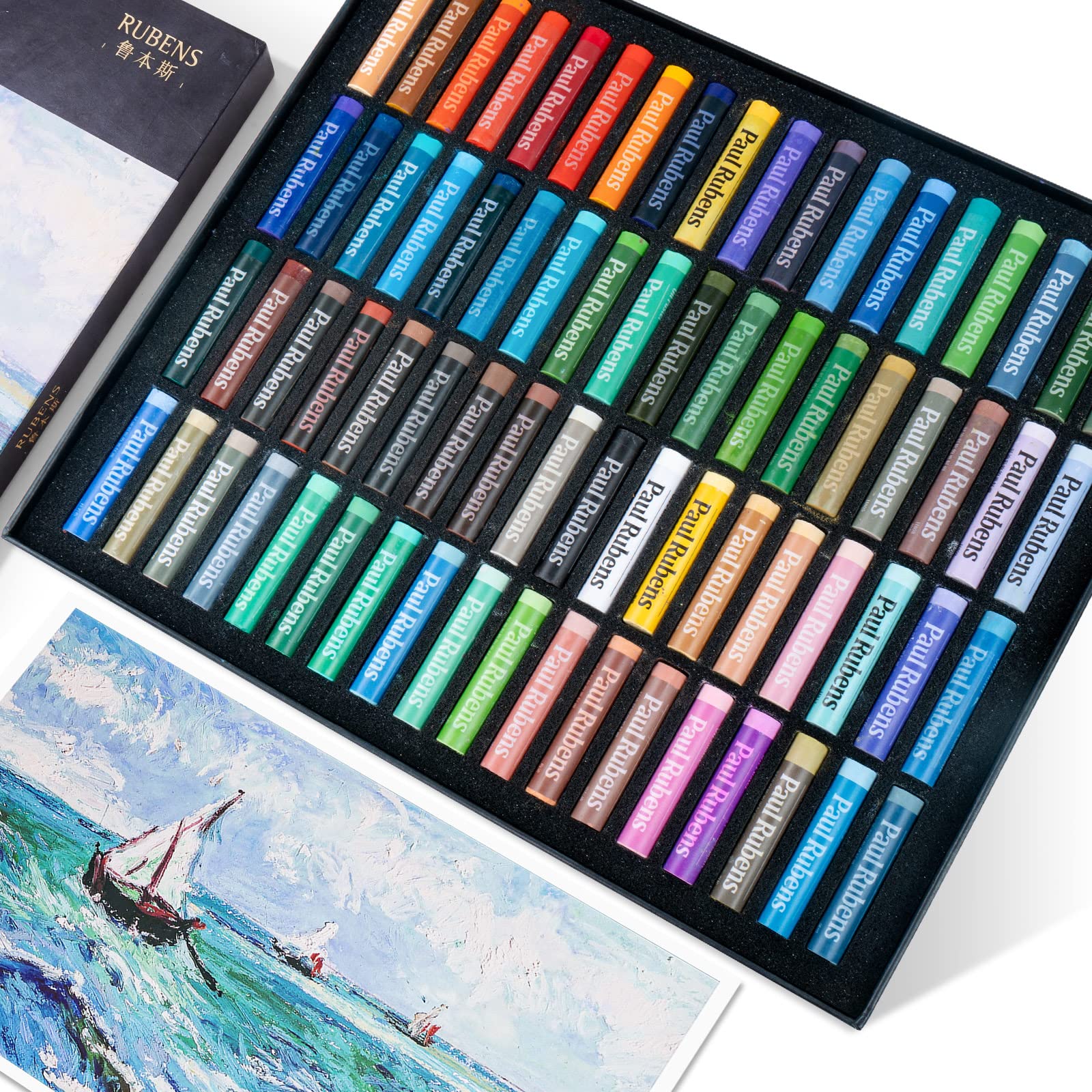 Paul Rubens Oil Pastels Set, 72 Colours Soft Pastels, Vibrant and Creamy, Ideal for Draw Sea and Landscape, Art Supplies for Artists, Beginners, Students