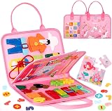 Hahaland Montessori Busy Board 21 Activities 3+ Pink Educational Toy view 2