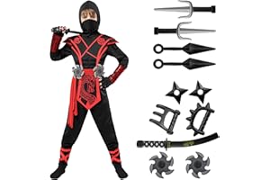 Spooktacular Creations Halloween Ninja Costume Kids, Ninja Dragon Jumpsuit Set, Boys Halloween Costume for DressUp Party