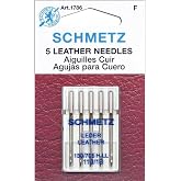 SCHMETZ Leather Sewing Machine Needles &ndash; Heavy Duty Specialty Supplies, Size 110/18, 5-Needle Cards, Pack of 1