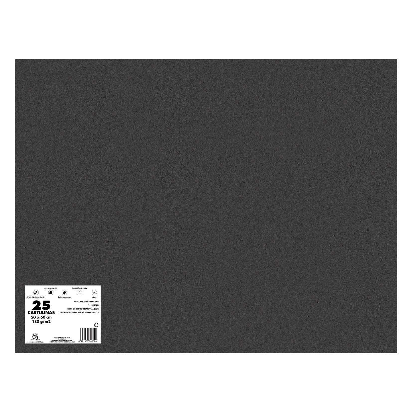 Dohe – Pack of 25 Cards, 50 x 65 mm Black