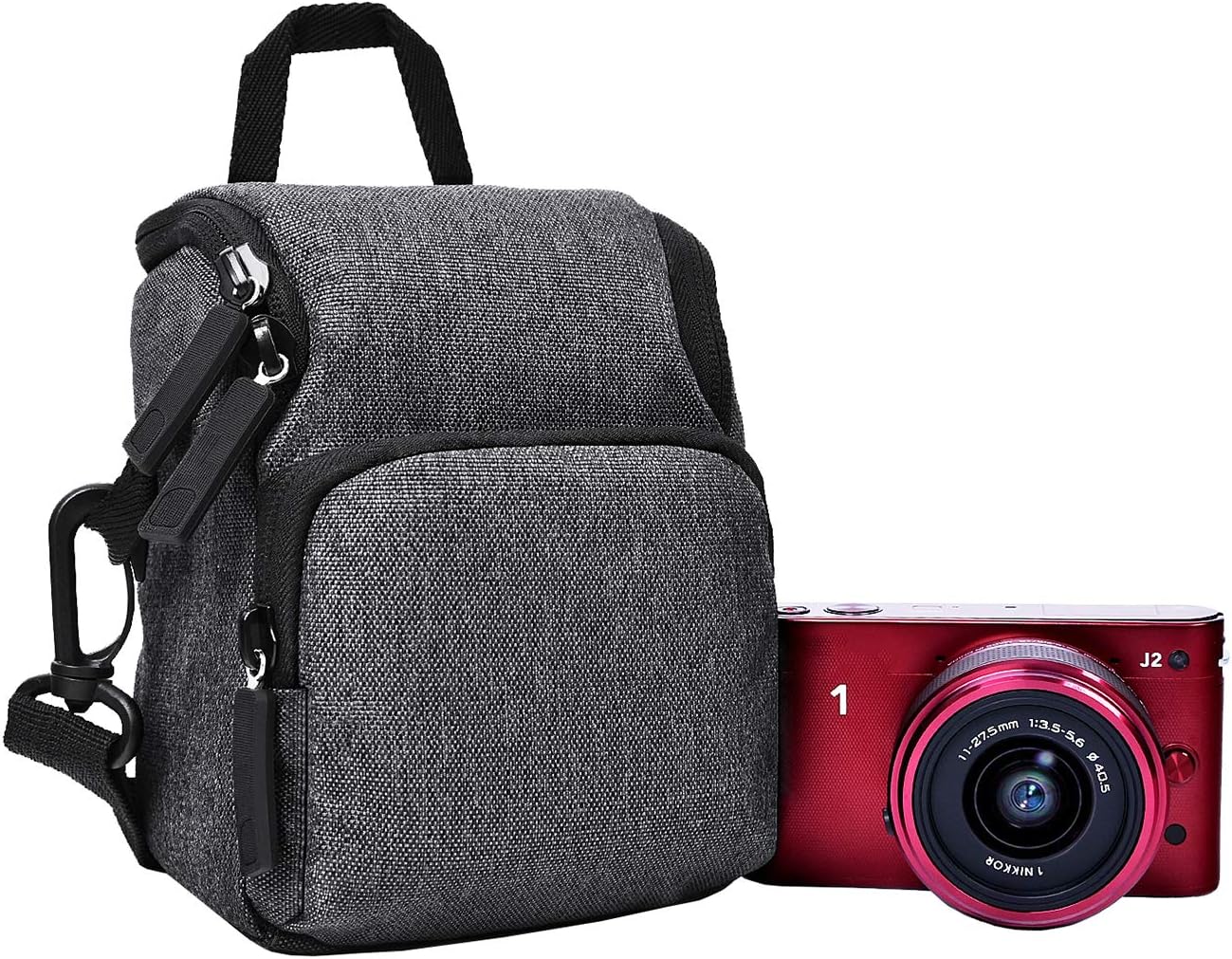 FOSOTO Waterproof Camera Bag Cases Compatible for Canon PowerShot G7X G9X SX740,Nikon A900 A10,Sony RX100 IV A6000,Fujifilm Instax Mini 11 / Mini 9 Travel Camera Bags with Removable Shoulder Strap