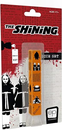 Amazon Usaopoly 輝くダイスセット 収集価値のあるd6ダイス キャラクター 参照 斧振りジャック ダニー レッドラム タイプライター 迷路 グラディ ツインズ 公式ライセンス品 6面ダイス テレビゲーム 体感ゲーム おもちゃ