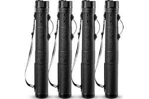 Noveread 4 Pcs Large Extendable Poster Tubes from 30'' to 49' with Strap Poster Carrying Case Telescoping Tube Portable Blueprint for Posters, Blueprints, Artwork, Map Storage(Hardened Style)