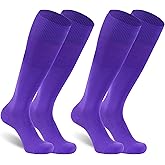 Dsource Unisex Soccer Socks, Knee High Solid Baseball Football Sports Team Socks