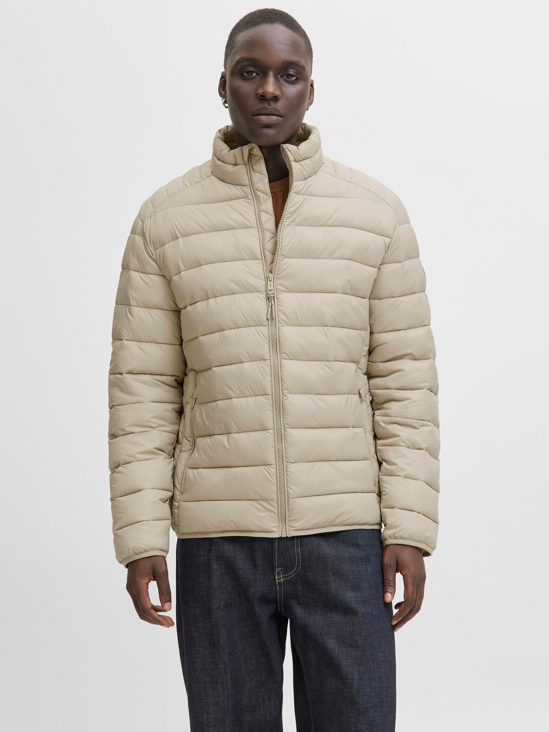 JACK & JONES Herren Jjebradley Light Puffer Collar Noos, Crockery, m 2