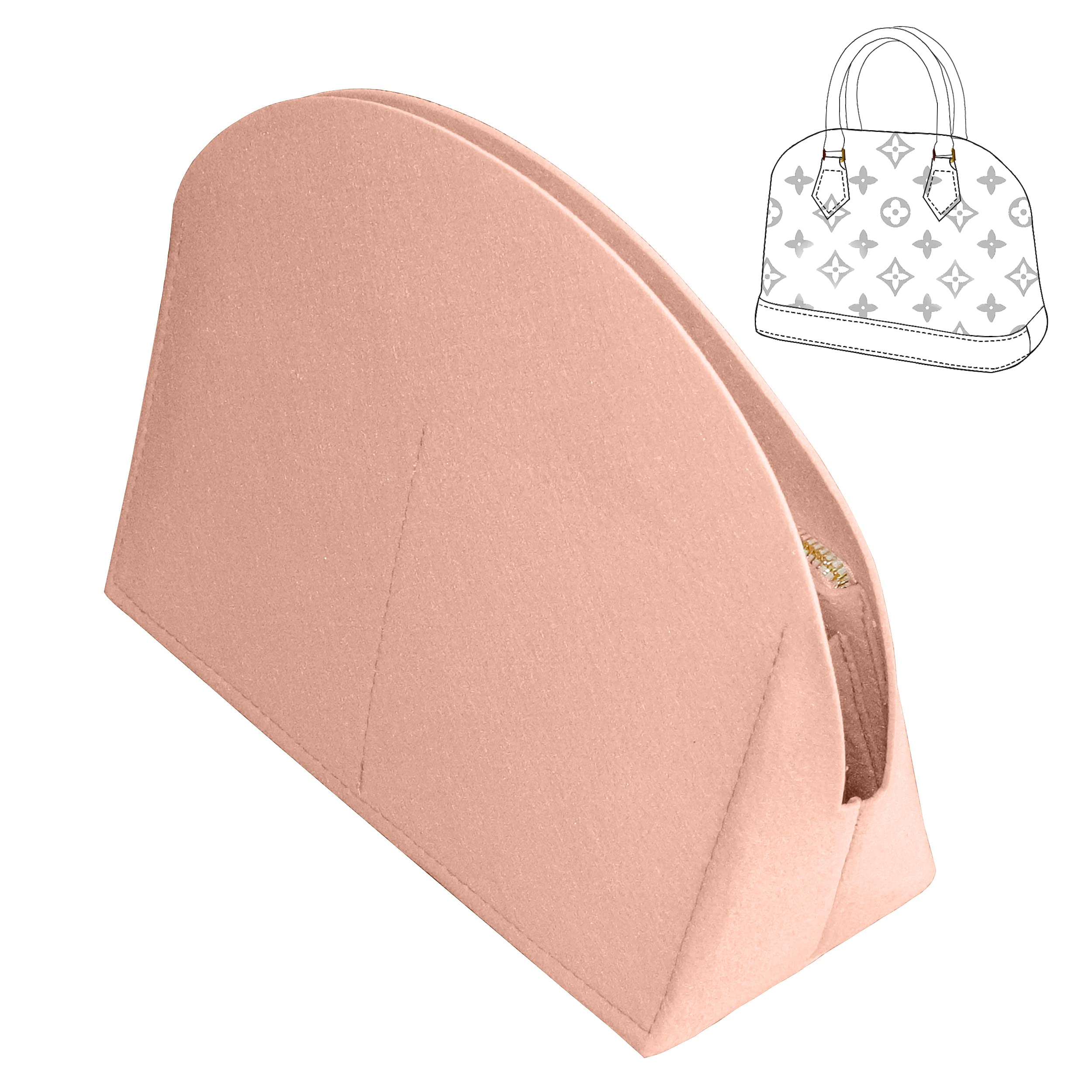Fovasen Bag Organiser Felt Handbag Organiser for Alma BB PM Insert Tote Organiser - Alma PM,pink