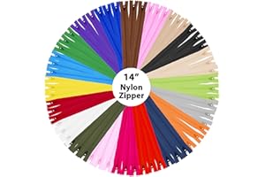 Mandala Crafts 80 PCs Nylon Zippers for Sewing Assorted 14 Inch - Colorful Zippers Replacement Sewing Supplies in Bulk for Tailor, Clothing Repair, and DIY Projects