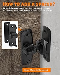 90/180 Degree Barn Door Lock, Small Flip Gate