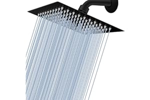 Voolan Rain Shower Head, High Pressure Shower Head Made of 304 Stainless Steel, Relaxed Shower Experience Even at Low Water F