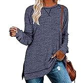 Aokosor Tunic Tops for Women 2025 Long Sleeve Shirts for Leggings Loose Fit Sweaters