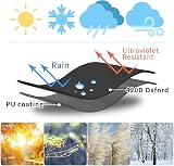 PATIO PLUS 200x80cm Round Garden Table Cover 420D Oxford Waterproof UV Black view 6