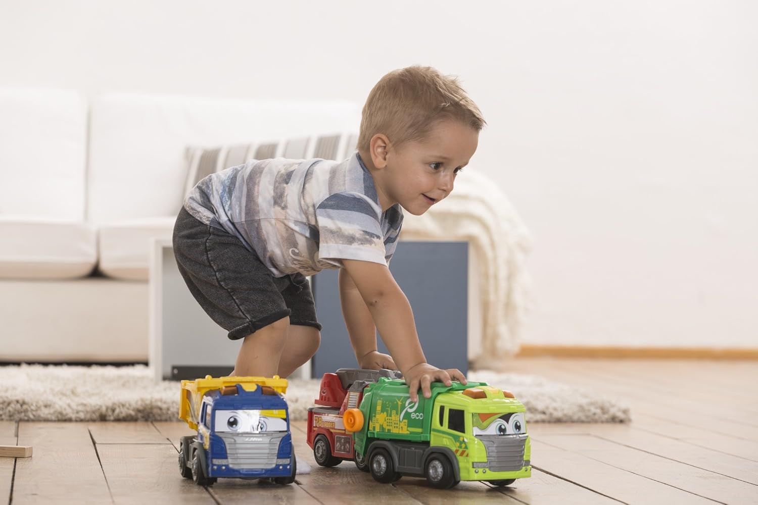 happy scania garbage truck