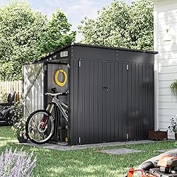 Aoxun 4' x 8' Shed Outdoor Storage Shed with Triple