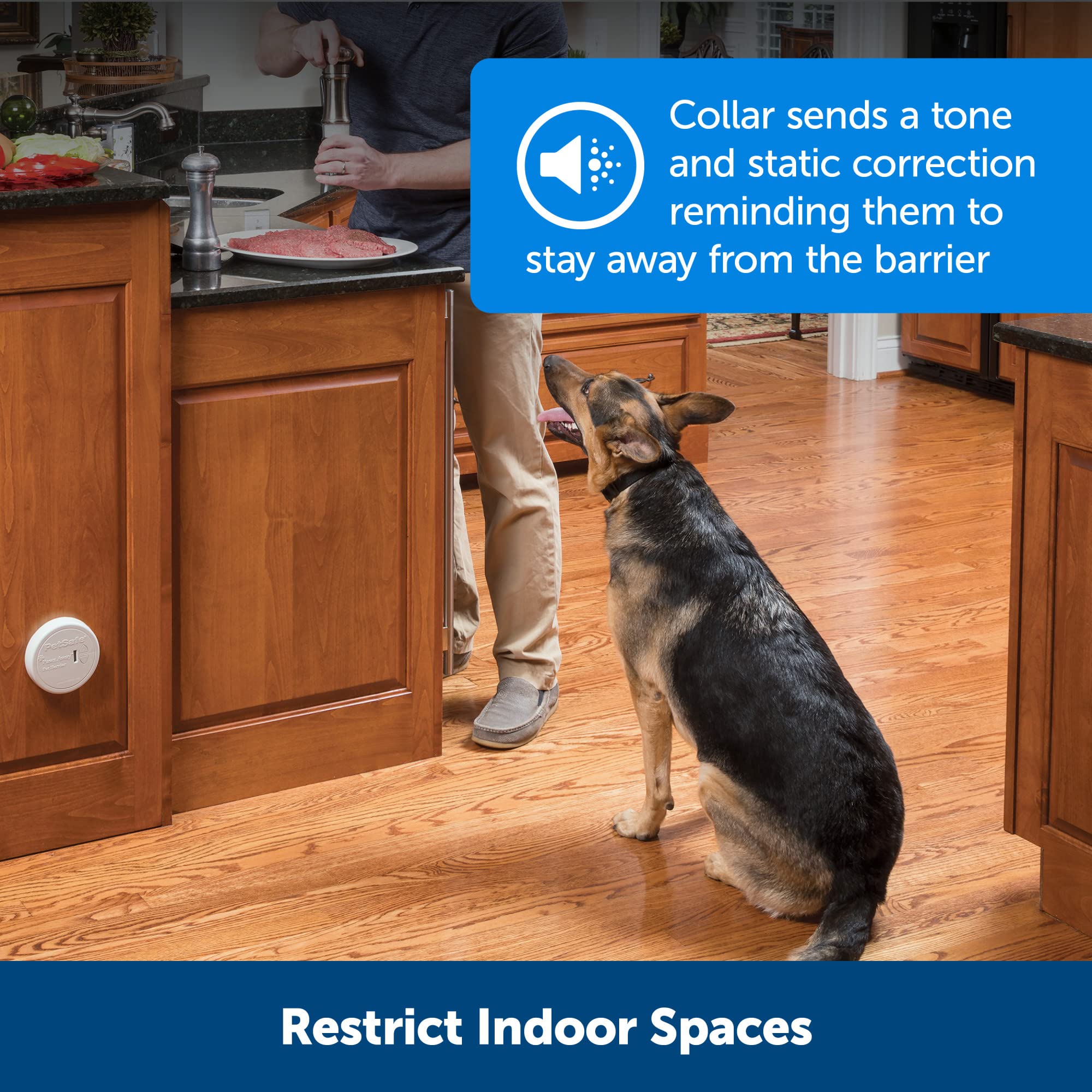 PetSafe Pawz Away Indoor Wireless Pet Barrier, Electric Training System for Dogs & Cats with Receiver Collar