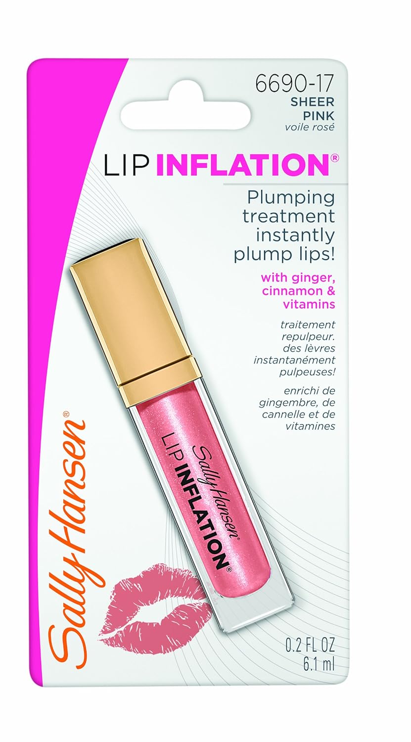 Sally Hansen Lip Inflation, Sheer Pink, 0.2 Ounce