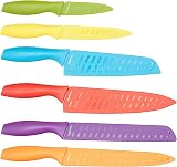 Amazon Basics 12-Piece Knife Set, Stainless Steel, Multicolor view 2