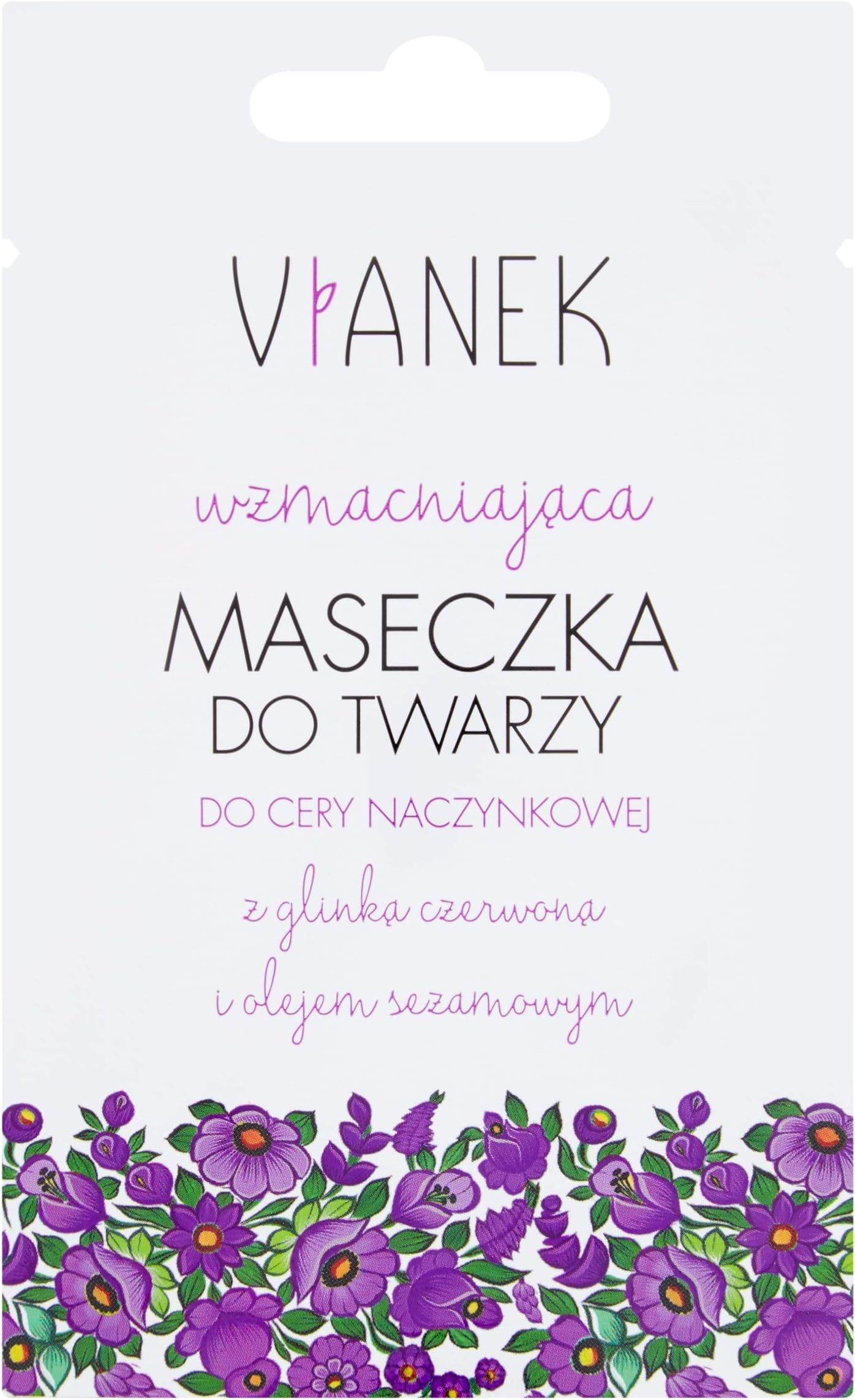 VIANEK STRENGTHENING FACE MASK FOR VASCULAR SKIN WITH RED CLAY SESAME OIL 10G