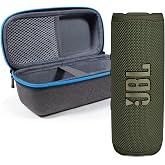 JBL Flip 6 (Green) + Bundle with divvi! Protective Hardshell Case (Black)