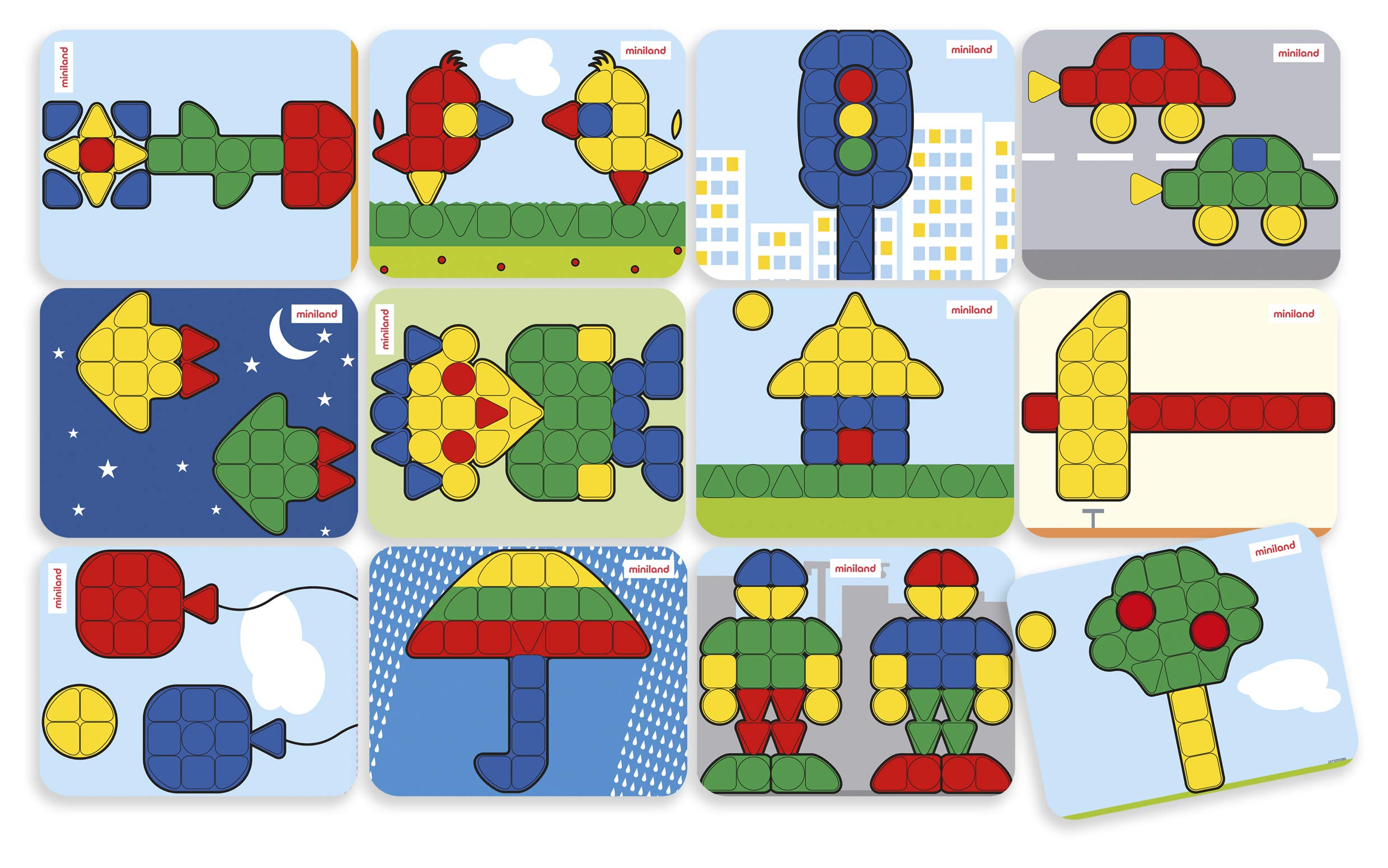 Miniland Miniland95076 Models Sheet for Giant Pegs (12-Piece)