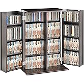 VEVOR Media Storage Cabinet, DVD Cabinet with Doors and Shelves, CD Storage, Adjustable DVD Shelf, Protects & Organizes Music