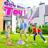 DejaNard Unicorn Rockets Garden Toy for Kids 3-12 Safe Soft Rubber Heads view 6