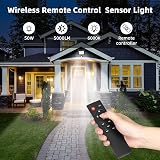 Aomeya 50W LED Flood Light with PIR Motion Sensor IP66 Outdoor Security view 3