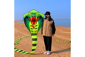 Yiranzide Giant Snake Kite - 50ft Single String Beach Kite for Beginners & Kids, Easy to Fly, 330ft String Handles