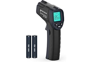 ERICKHILL Infrared Thermometer Gun -58°F~1112°F, Laser Temperature Gun for Cooking, Temp Gun with Adjustable Emissivity, Suitable for BBQ, Griddle, Pizza Oven, HVAC, Engine, Pool
