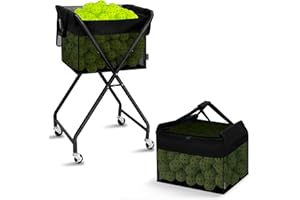 STORAGE MANIAC Foldable Tennis Ball Hopper Pickleball Bag Holds 150 Pickleballs or 180 Tennis Balls Collector Pickleball Retr