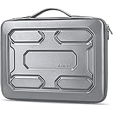 DOMISO 13.3 inch Laptop Sleeve with Handle Shockproof Computer Bag Waterproof EVA Protective Carrying Case for 13-13.3 inch Notebooks/13 MacBook Air/MacBook Pro Retina/Dell XPS 13/HP,Silver