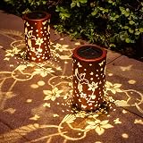 TickTime Hummingbird Solar Lantern Outdoor Garden Copper Dragonfly 7.1in view 2